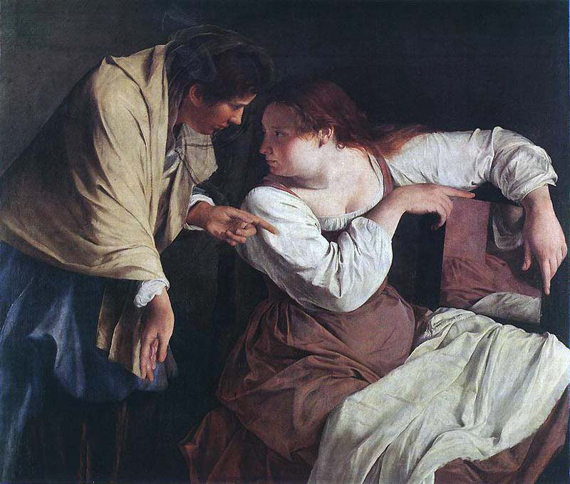two women with a mirror